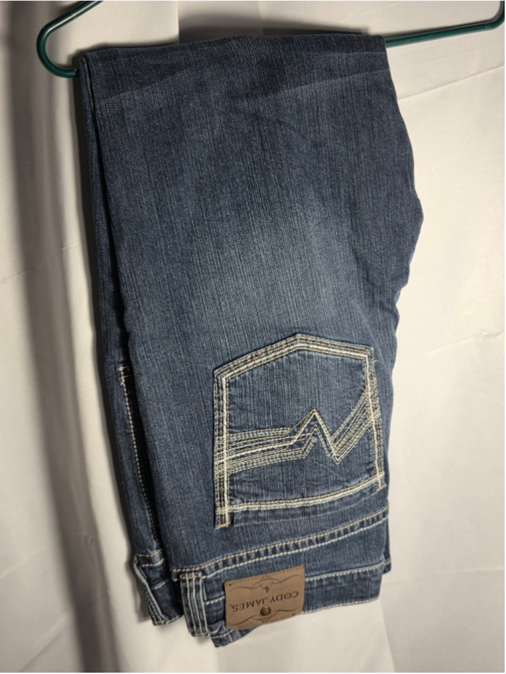 Men's Cody James Straight Jeans, Blue, Waist 36 x 32 long designer denim trendy